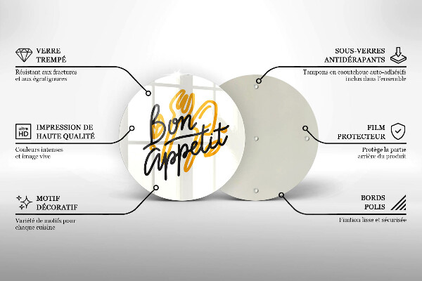 Tábua para cozinha A inscrição Bon Appetit