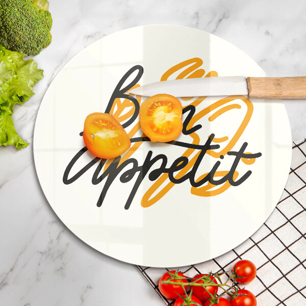 Tábua para cozinha A inscrição Bon Appetit