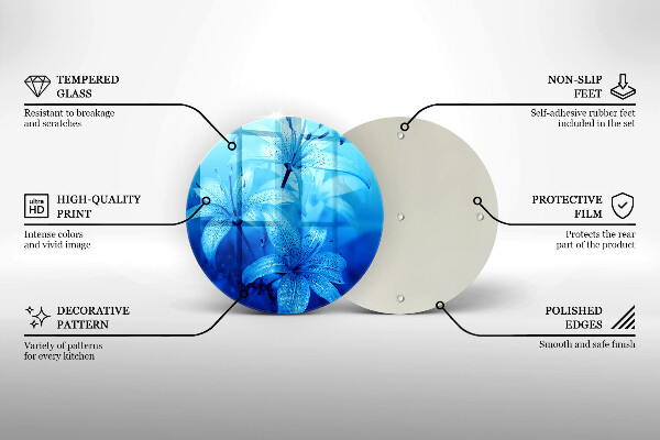 Tábua para corte Flores azuis