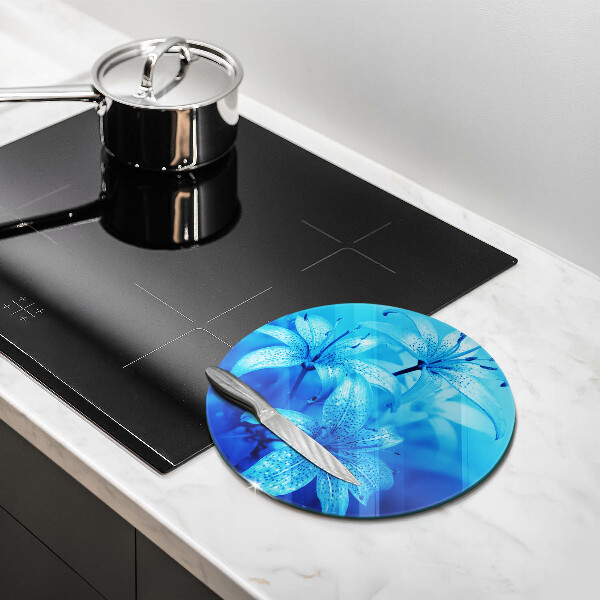 Tábua para corte Flores azuis