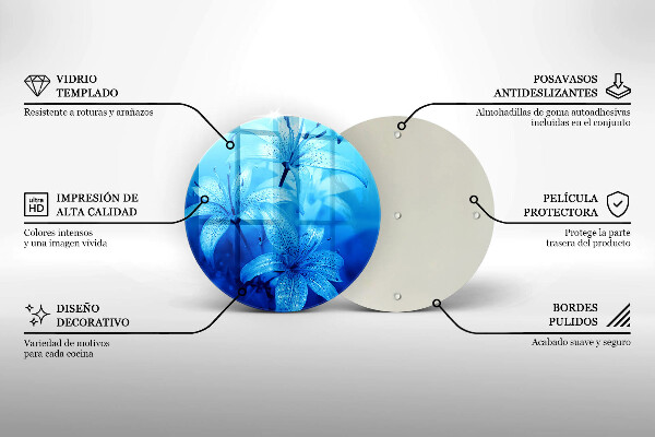 Tábua para corte Flores azuis