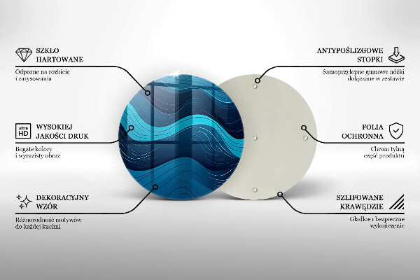 Tábua de cortar alimentos Ondas abstratas