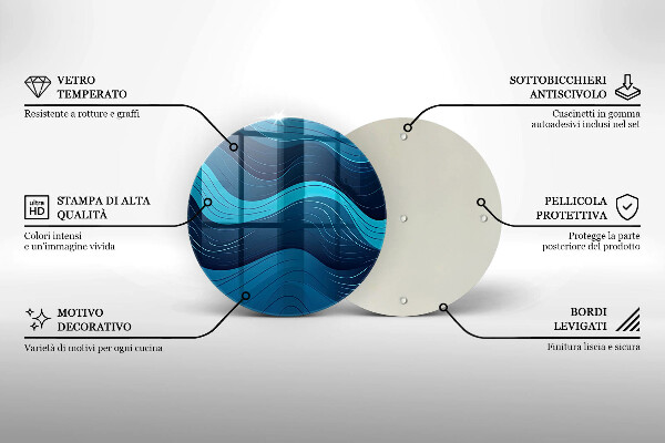 Tábua de cortar alimentos Ondas abstratas