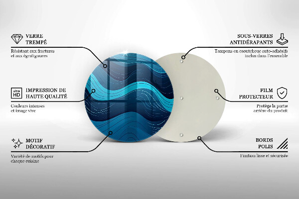 Tábua de cortar alimentos Ondas abstratas