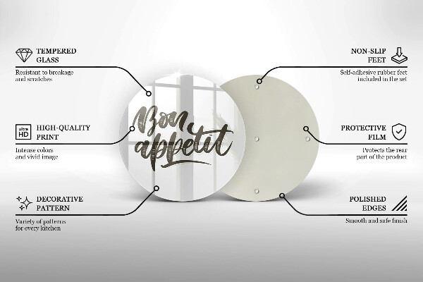 Tábua de corte A inscrição Bon Appetit