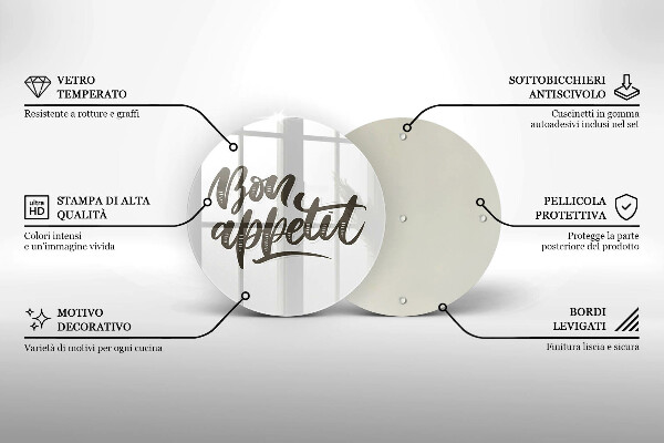 Tábua de corte A inscrição Bon Appetit