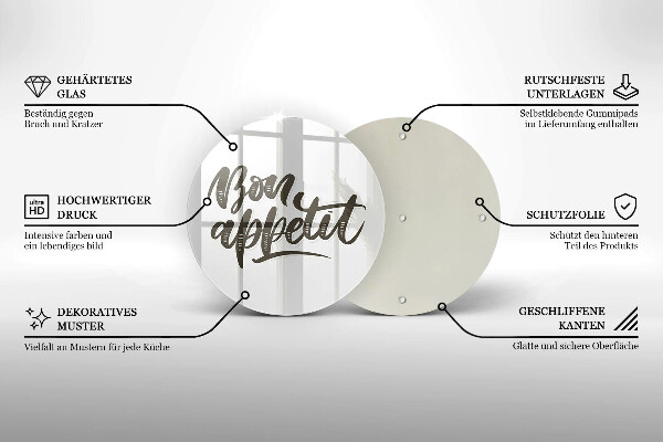 Tábua de corte A inscrição Bon Appetit