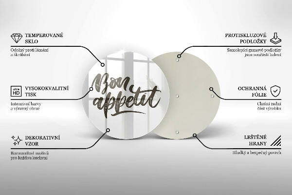 Tábua de corte A inscrição Bon Appetit