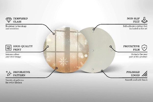 Tábua cozinha Flocos de neve