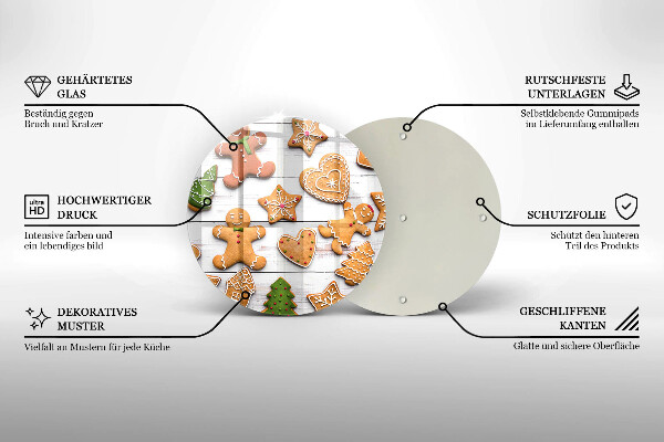 Tábua para cozinha Biscoito de gengibre de Natal