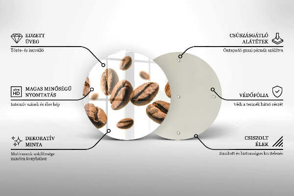 Tábua de cortar alimentos Grãos de café