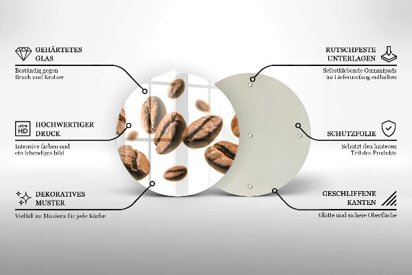 Tábua de cortar alimentos Grãos de café