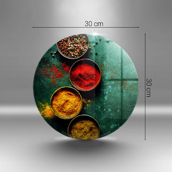 Tábua de cortar de vidro Especiarias orientais