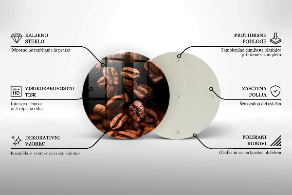 Tábua para cozinha Grãos de café marrons