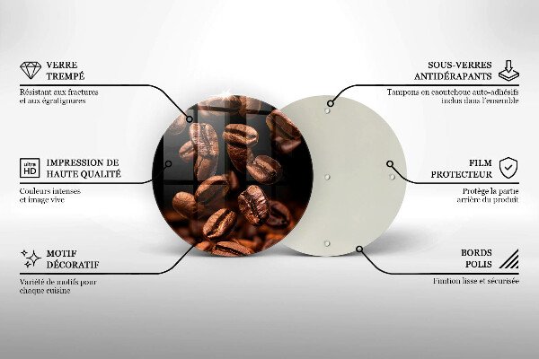 Tábua para cozinha Grãos de café marrons