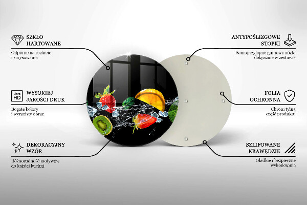 Tábua de cortar alimentos Fruta na água