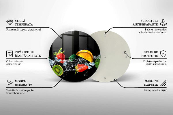 Tábua de cortar alimentos Fruta na água