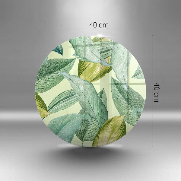 Tábua de cortar de vidro Folhas tropicais verdes