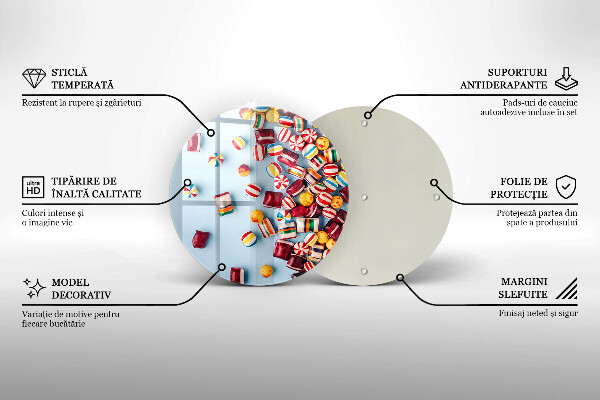 Tábua de corte Doces coloridos