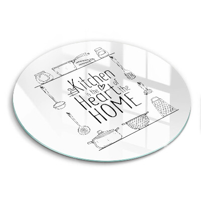 Tábua de vidro Inscrição, frase