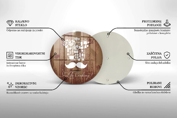 Tábua de cortar alimentos A inscrição eu gosto de cozinhar