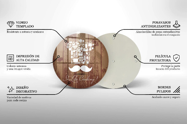Tábua de cortar alimentos A inscrição eu gosto de cozinhar