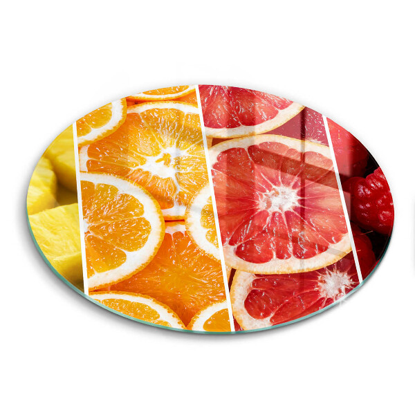 Tábua de cortar de vidro Frutas coloridas