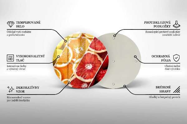 Tábua de cortar de vidro Frutas coloridas
