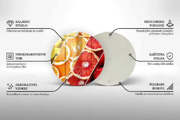 Tábua de cortar de vidro Frutas coloridas