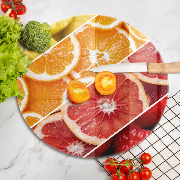 Tábua de cortar de vidro Frutas coloridas