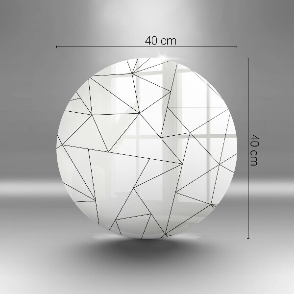 Tábua de vidro Triângulos brancos