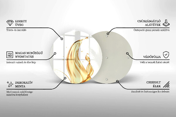 Tábua de corte de vidro Azeite