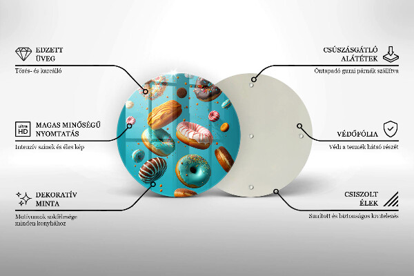 Tábua para cozinha Donuts coloridos