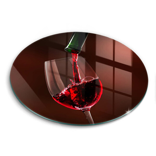 Tábua de vidro Um copo de vinho