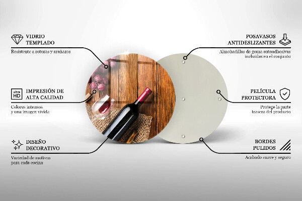 Tábua de cortar alimentos Uma garrafa de vinho tinto