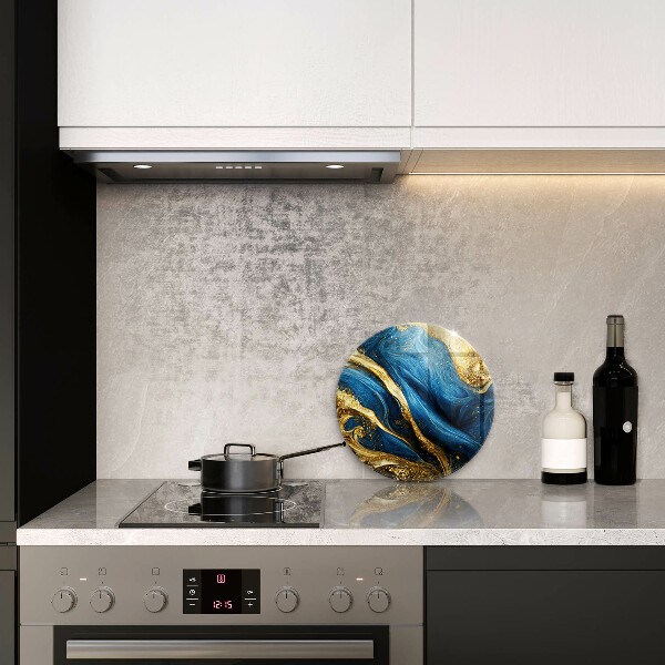 Tábua de cortar Mármore azul e dourado