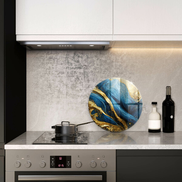 Tábua de cortar Mármore azul e dourado