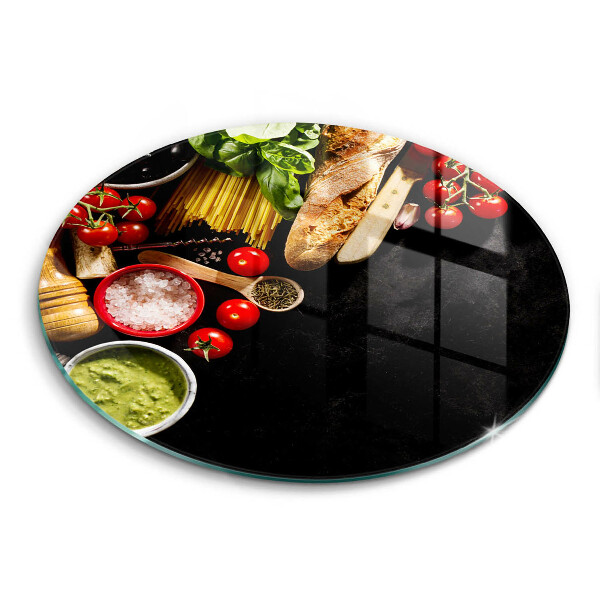 Tábua para cozinha Ingredientes e especiarias italianas