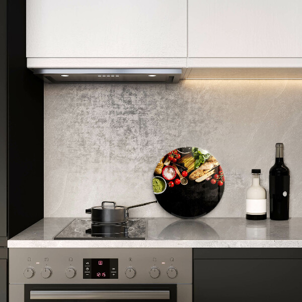 Tábua para cozinha Ingredientes e especiarias italianas