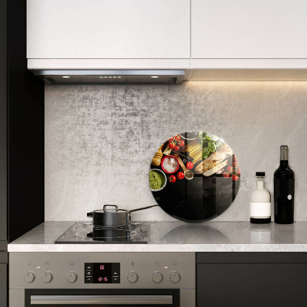 Tábua para cozinha Ingredientes e especiarias italianas