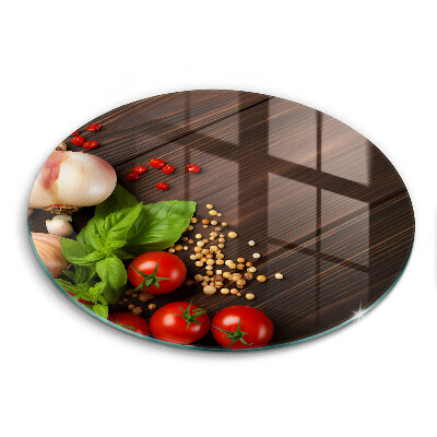 Tábua de vidro Vegetais na mesa