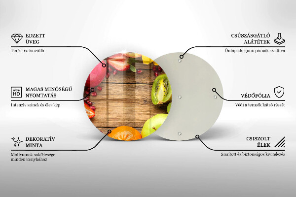 Tábua de cortar de vidro Fruta fresca