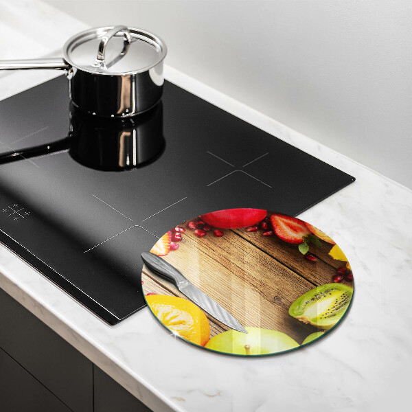 Tábua de cortar de vidro Fruta fresca