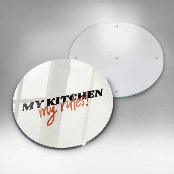 Tábua cozinha A inscrição Minha cozinha minhas regras