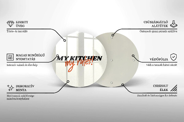 Tábua cozinha A inscrição Minha cozinha minhas regras