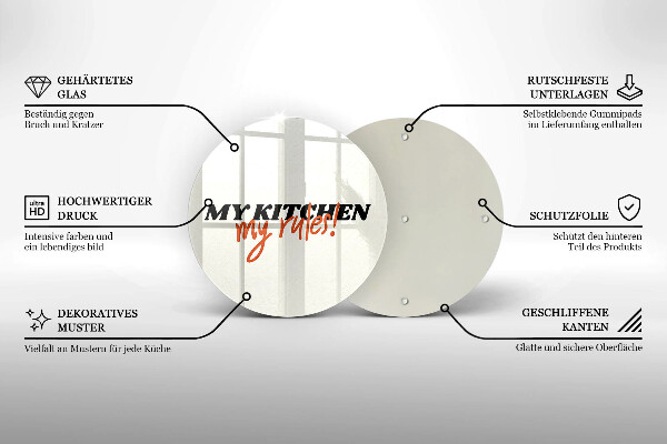 Tábua cozinha A inscrição Minha cozinha minhas regras