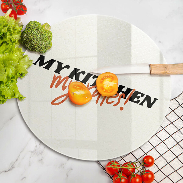 Tábua cozinha A inscrição Minha cozinha minhas regras