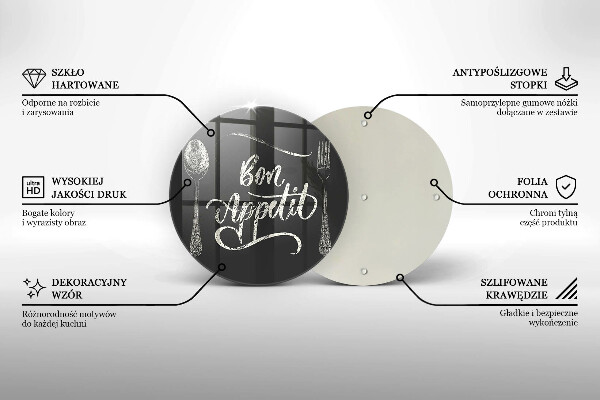 Tábua para cozinha A inscrição Bon Appetit