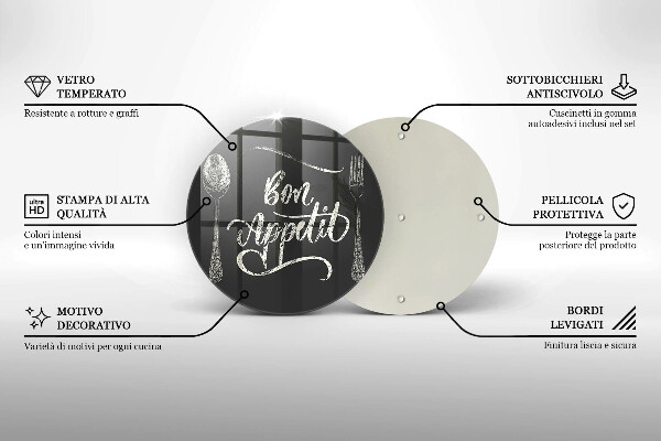 Tábua para cozinha A inscrição Bon Appetit