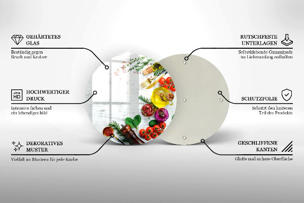 Tábua de cortar alimentos Vegetais e especiarias